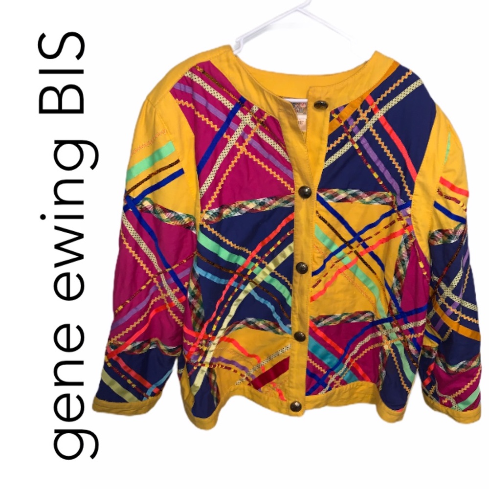 💙 Gene Ewing Bis Mulicolor 80’s Vintage Jacket